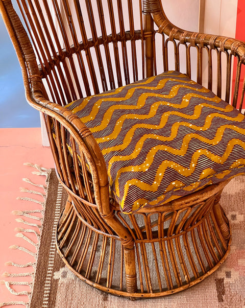 Vintage rattan Chair by Fratelli Castano (1 available)