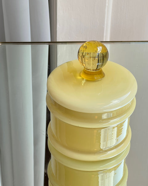 Vintage yellow Murano bonbonniere