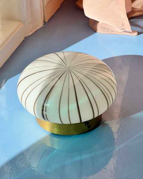 Vintage Murano brown/white spiral ceiling/wall lamp (D21)