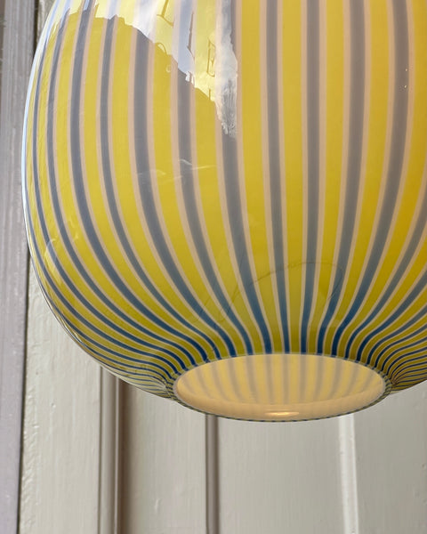 Vintage Massimo Vignelli lime / blue ceiling lamp