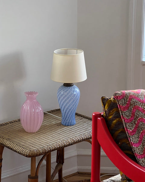 Vintage opal pink Murano vase