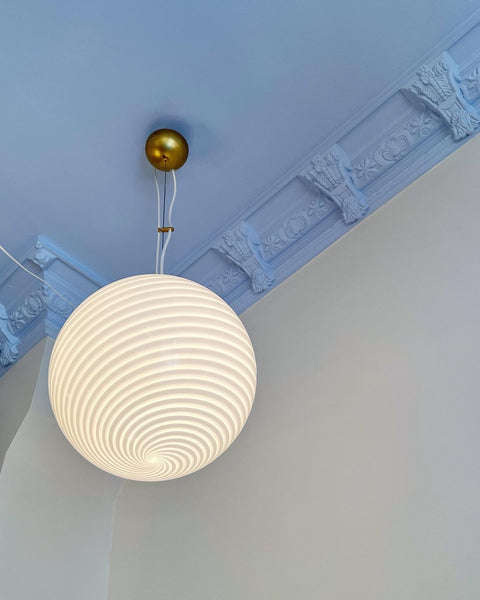 Ceiling lamp - White swirl (D30)