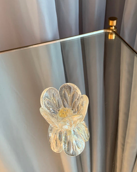 Vintage Murano golden flower bowl