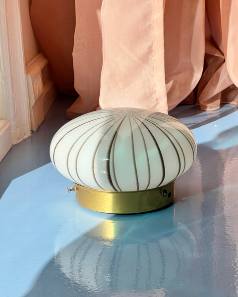 Vintage Murano brown/white spiral ceiling/wall lamp (D21)