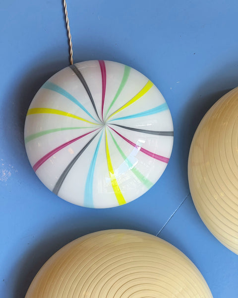 Vintage Murano multi-colored ceiling/wall lamp