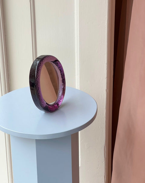 Vintage Italian purple glass Mirror