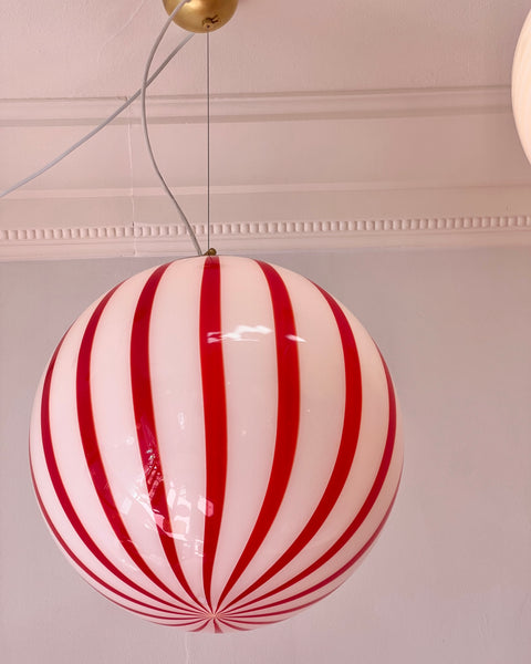 Ceiling lamp - Red vertical stripes (D40)