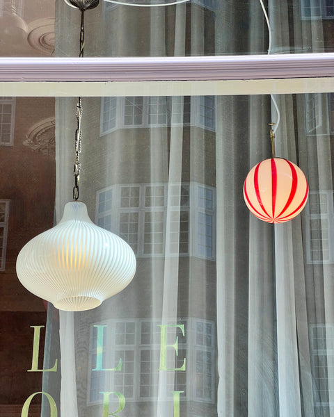 Vintage Massimo Vignelli white ceiling lamp