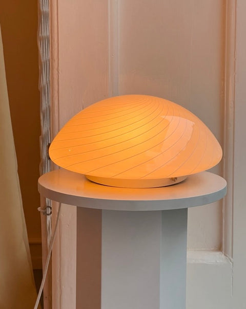 Vintage Murano cream swirl ceiling/wall lamp (D30)