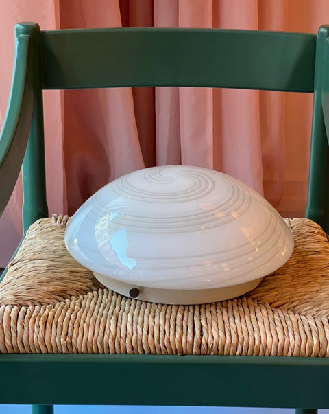 Vintage Murano grey/white spiral ceiling/wall lamp (D38)