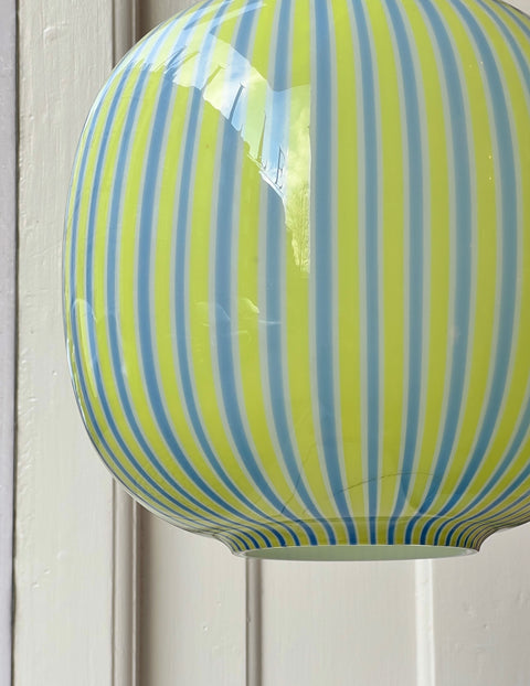 Vintage Massimo Vignelli lime / blue ceiling lamp