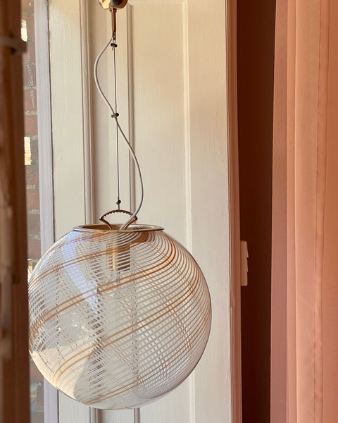 Vintage Murano golden/white/transparent ceiling lamp (D40)