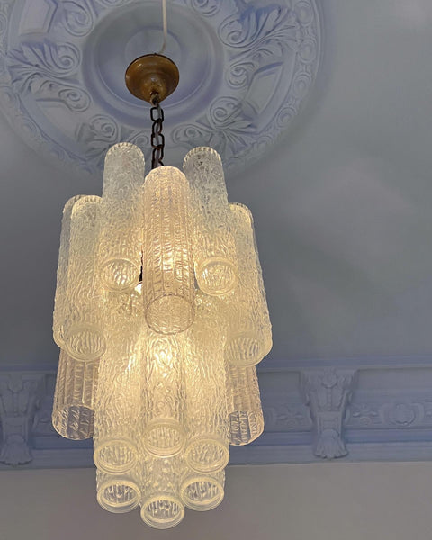 Vintage clear Murano chandelier