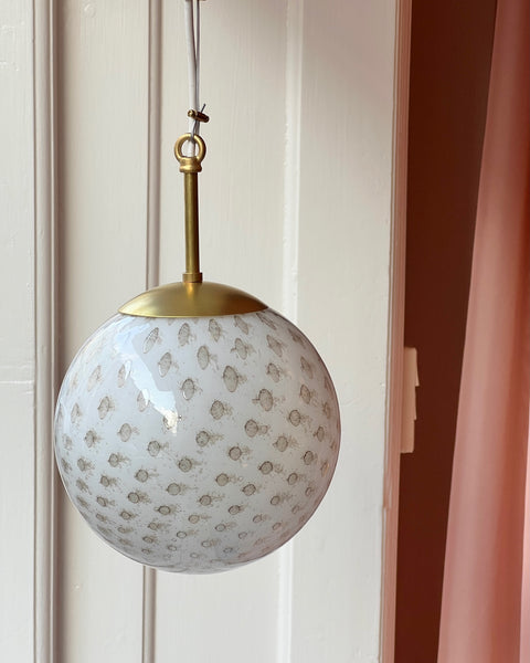 Vintage Murano white/black ceiling lamps (D20)