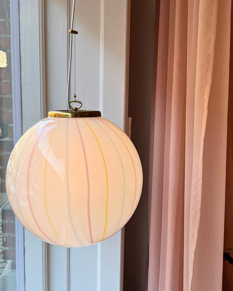 Vintage multi-colored Murano ceiling lamp (D40)