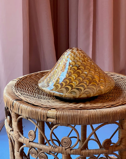 Vintage Murano golden patteren ceiling/wall lamp (D24)