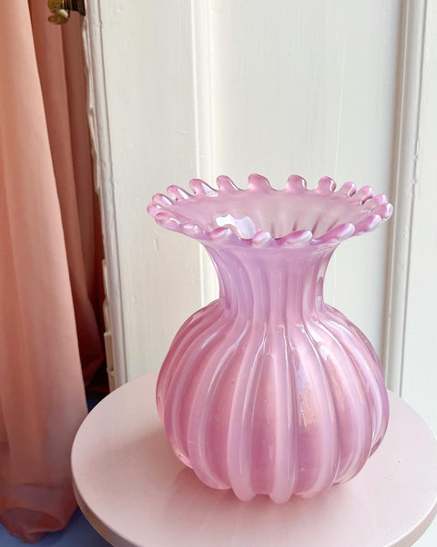 Vintage pink Murano vase