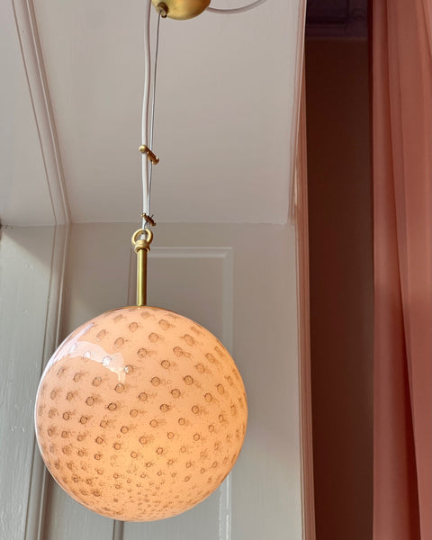 Vintage Murano white/black ceiling lamps (D20)