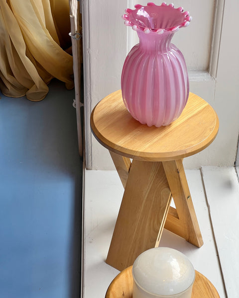 Vintage pink Murano vase