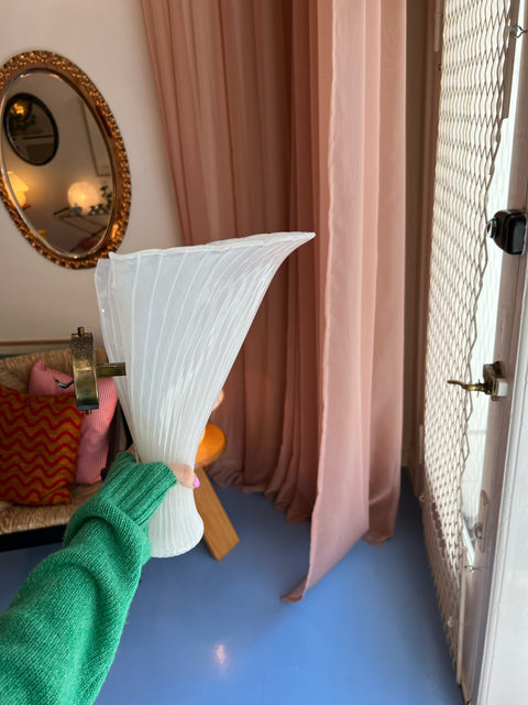 Vintage Murano large shell wall lamp