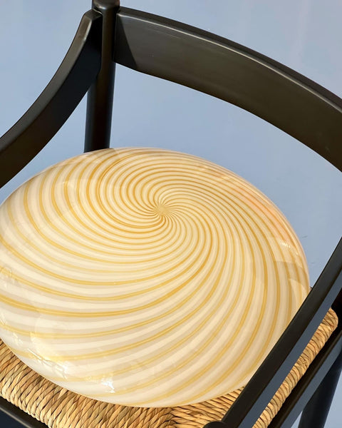 Vintage Murano cream/caramel swirl ceiling/wall lamp