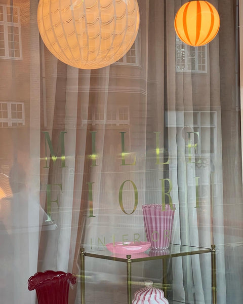 Vintage Murano white/transparent ceiling lamp (D40)