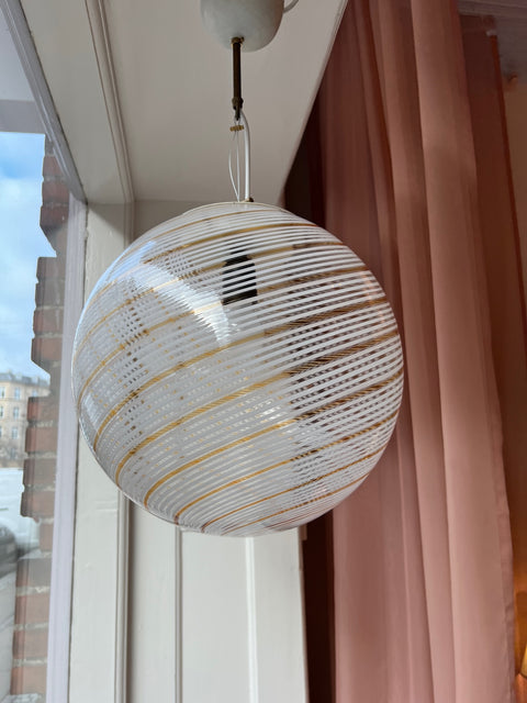 Vintage Murano golden/transparent ceiling lamp (D35)