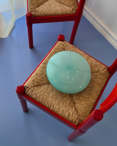 Vintage Murano opal turquoise ceiling/wall lamp (D25)