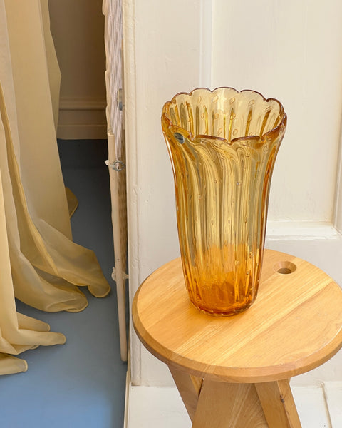 Vintage amber Murano vase