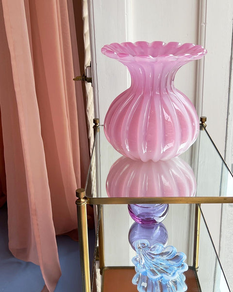 Vintage pink Murano vase