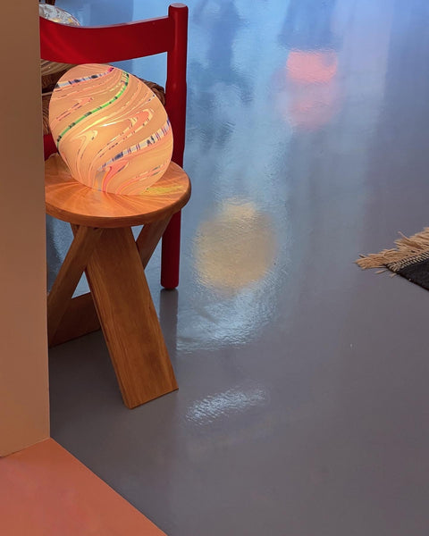 Vintage multi-coloured Murano table lamp