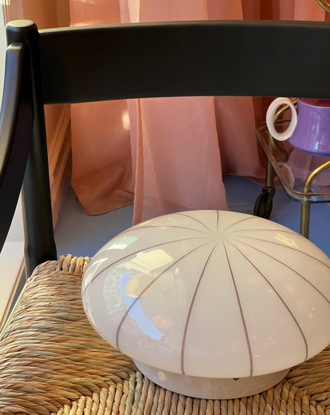 Vintage Murano brown/white spiral ceiling/wall lamp (D28)