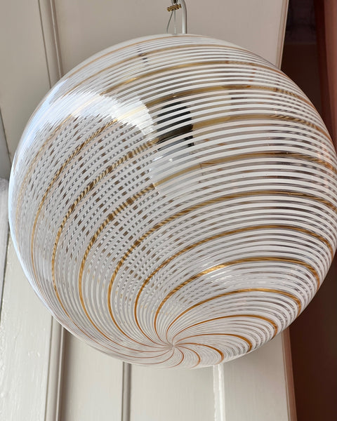 Vintage Murano golden/transparent ceiling lamp (D35)