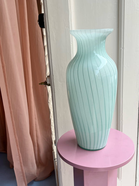 Large vintage green Murano vase