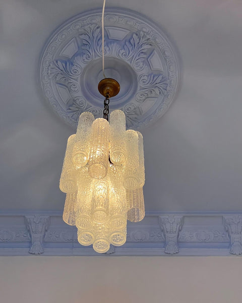 Vintage clear Murano chandelier