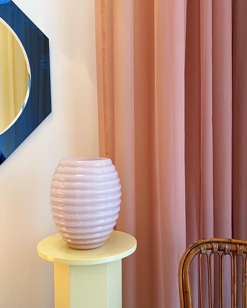 Vintage opal pink Murano vase