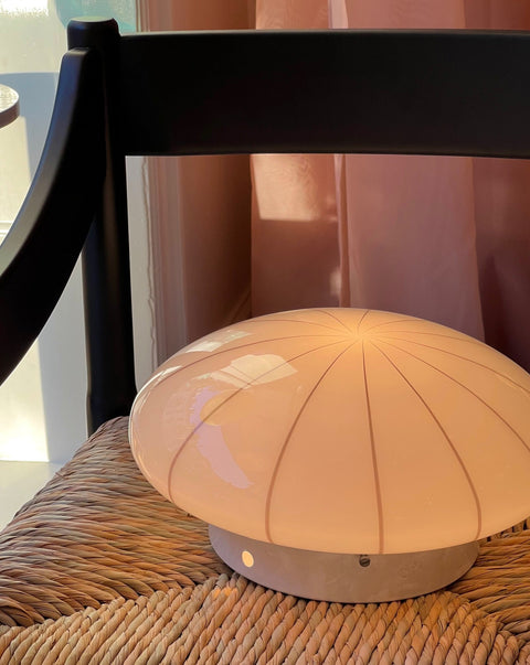 Vintage Murano brown/white spiral ceiling/wall lamp (D28)