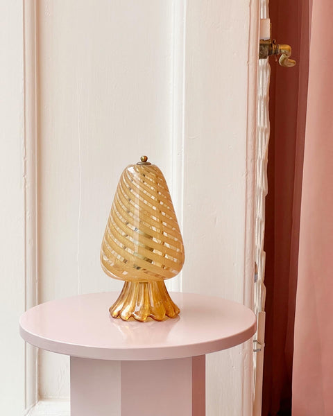 Small vintage amber Murano table lamp