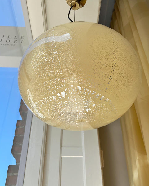 Vintage yellow/silver Murano ceiling lamp