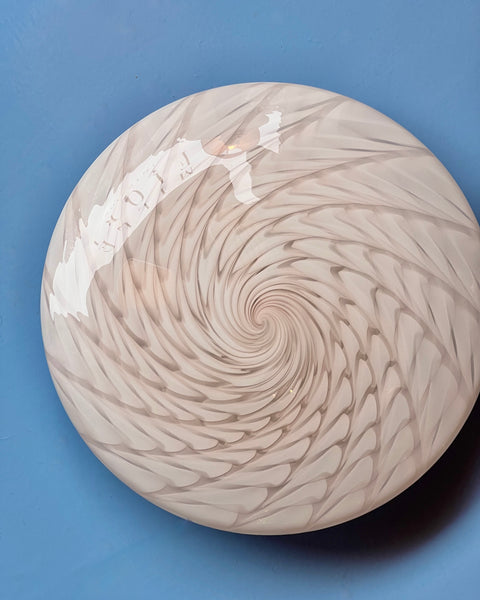 Vintage Murano light pink pattern ceiling/wall lamp (D40)