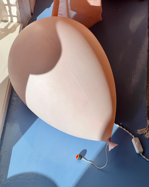 Vintage pink balloon wall lamp by Yves Christin for Bilumen (large)