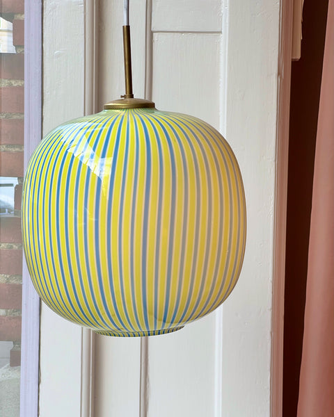 Vintage Massimo Vignelli lime / blue ceiling lamp