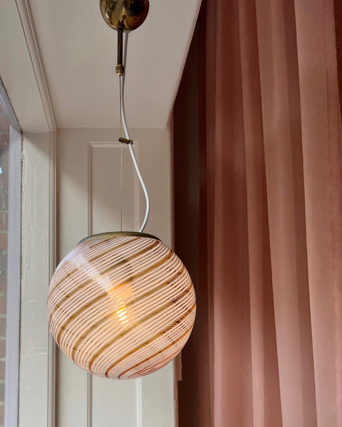 Vintage Murano golden/transparent ceiling lamp (D25)