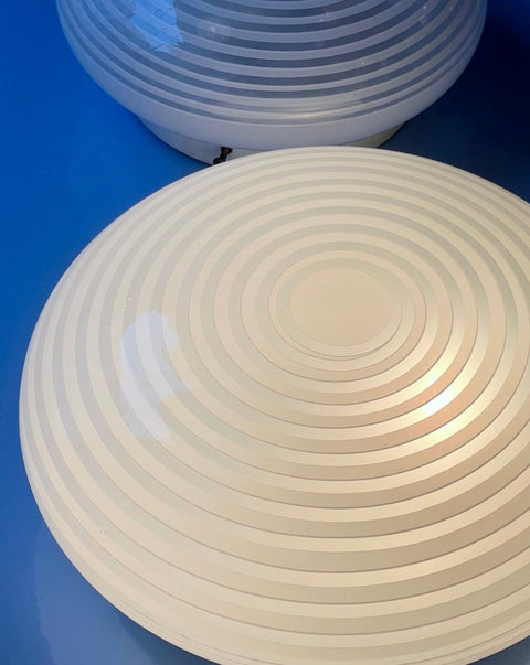 Vintage Murano white swirl ceiling/wall lamp (D30)