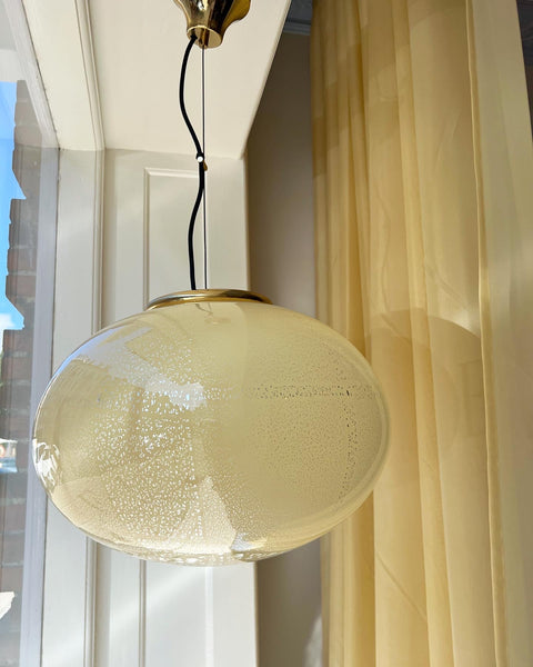 Vintage yellow/silver Murano ceiling lamp