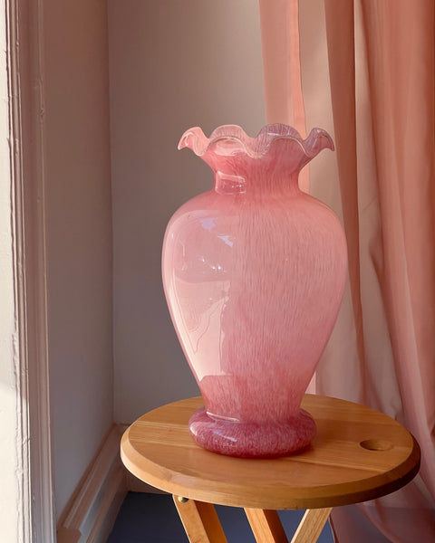 Vintage pink Murano vase