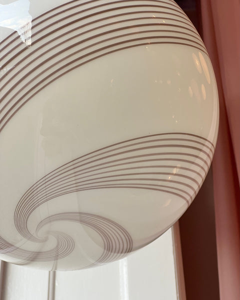 Vintage Murano cream/brown swirl ceiling lamp