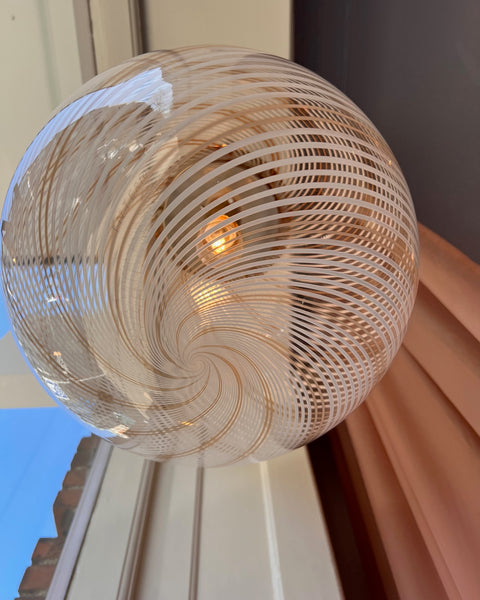 Vintage Murano golden/white/transparent ceiling lamp (D40)