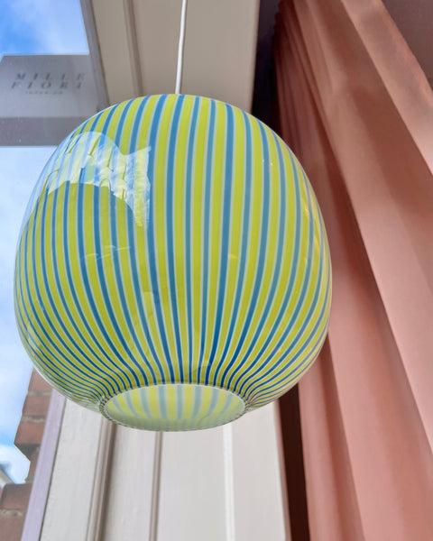 Vintage Massimo Vignelli lime / blue ceiling lamp