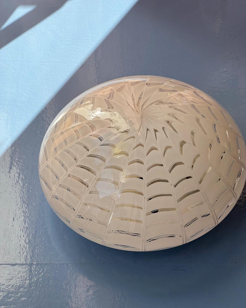 Vintage Murano white pattern ceiling/wall lamp